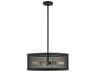 Livex Lighting Industro 4-Light Black Brushed Nickel Drum Pendant