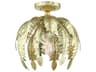 Livex Lighting Acanthus 1-Light Winter Gold Semi Flush Mount