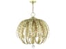 Livex Lighting Acanthus 5-Light Winter Gold Crystal Chandelier