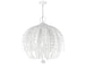 Livex Lighting Acanthus 5-Light Antique White Crystal Chandelier