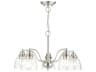 Livex Lighting Montgomery 5-Light Brushed Nickel Glass Chandelier