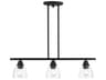 Livex Lighting Montgomery 3-Light Black Glass Bell Island Pendant
