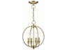 Livex Lighting Milania 4-Light Antique Brass Candelabra Lantern Chandelier