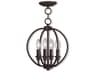 Livex Lighting Milania 4-Light Bronze Candelabra Lantern Chandelier