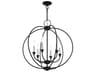 Livex Lighting Milania 6-Light Black Brushed Nickel Candelabra Chandelier