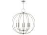 Livex Lighting Milania 8-Light Brushed Nickel Candelabra Chandelier