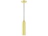 Livex Lighting Ardmore 1-Light Satin Brass Cylinder Mini Pendant
