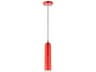 Livex Lighting Ardmore 1-Light Shiny Red Cylinder Mini Pendant
