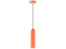 Livex Lighting Ardmore 1-Light Shiny Orange Cylinder Mini Pendant