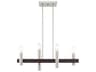 Livex Lighting Helsinki 4-Light Brushed Nickel Bronze Linear Island Pendant