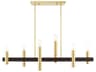Livex Lighting Helsinki 6-Light Satin Brass Bronze Linear Island Pendant