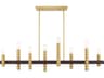 Livex Lighting Helsinki 8-Light Satin Brass Bronze Linear Island Pendant