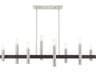 Livex Lighting Helsinki 8-Light Brushed Nickel Bronze Linear Island Pendant