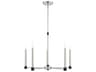 Livex Lighting Karlstad 5-Light Brushed Nickel Satin Brass Candelabra Chandelier
