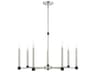 Livex Lighting Karlstad 7-Light Brushed Nickel Satin Brass Candelabra Chandelier