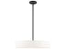 Livex Lighting Venlo 4-Light Black Brushed Nickel Drum Pendant