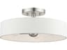 Livex Lighting Venlo 4-Light Brushed Nickel Drum Geometric Semi Flush Mount