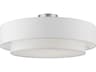 Livex Lighting Meridian 4-Light Brushed Nickel Drum Semi Flush Mount