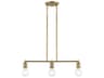 Livex Lighting Lansdale 3-Light Antique Brass Linear Island Pendant