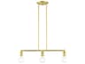 Livex Lighting Lansdale 3-Light Satin Brass Linear Island Pendant