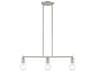 Livex Lighting Lansdale 3-Light Brushed Nickel Linear Island Pendant