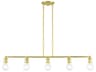 Livex Lighting Lansdale 5-Light Satin Brass Linear Island Pendant