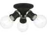 Livex Lighting Lansdale 3-Light Black Brushed Nickel Semi Flush Mount