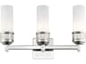 Livex Lighting Westfield 3-Light Polished Chrome Glass Vanity Light
