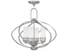 Livex Lighting Westfield 4-Light Brushed Nickel Glass Cylinder Chandelier