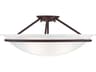 Livex Lighting Newburgh 3-Light Bronze Glass Bowl Semi Flush Mount