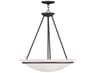 Livex Lighting Newburgh 3-Light Black Glass Bowl Pendant
