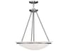 Livex Lighting Newburgh 3-Light Brushed Nickel Glass Bowl Pendant