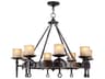 Livex Lighting Cape May 8-Light Olde Bronze Glass Drum Chandelier