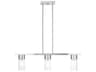 Livex Lighting Carson 3-Light Brushed Nickel Glass Cylinder Linear Island Pendant