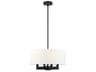Livex Lighting Cresthaven 4-Light Black Drum Chandelier