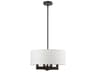 Livex Lighting Cresthaven 4-Light Bronze Antique Brass Drum Chandelier
