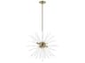 Livex Lighting Uptown 8-Light Antique Brass Glass Sputnik Pendant