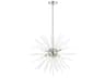 Livex Lighting Uptown 8-Light Brushed Nickel Glass Sputnik Pendant