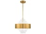 Livex Lighting Orenburg 8-Light Natural Brass Crystal Drum Pendant