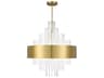 Livex Lighting Orenburg 14-Light Natural Brass Crystal Linear Pendant