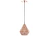Livex Lighting Aberdeen 1-Light Rose Gold Red Geometric Mini Pendant