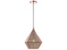 Livex Lighting Aberdeen 1-Light Rose Gold Geometric Pendant