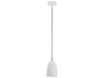 Livex Lighting Arlington 1-Light White Brushed Nickel Bell Mini Pendant
