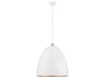 Livex Lighting Arlington 3-Light White Brushed Nickel Bell Pendant
