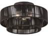Livex Lighting Acordia 3-Light English Bronze Pink Drum Semi Flush Mount