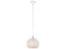 Livex Lighting Charlton 1-Light White Brushed Nickel Dome Mini Pendant