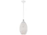 Livex Lighting Charlton 1-Light White Brushed Nickel Bell Mini Pendant