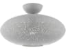 Livex Lighting Charlton 1-Light Nordic Gray Brushed Nickel Globe Semi Flush Mount