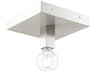 Livex Lighting Solna 1-Light Brushed Nickel Semi Flush Mount