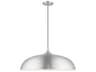 Livex Lighting Amador 3-Light Brushed Aluminum Polished Chrome Silver Dome Pendant